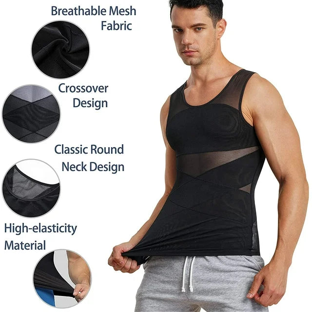 FlatCore™ Men’s Compression Vest & Chest Shaper
