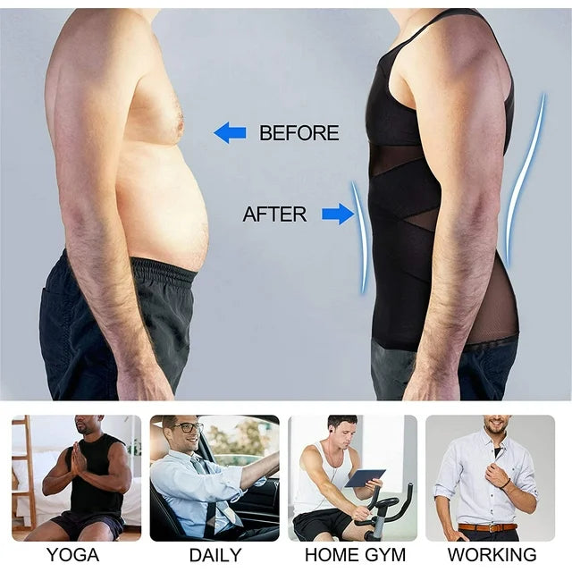 FlatCore™ Men’s Compression Vest & Chest Shaper