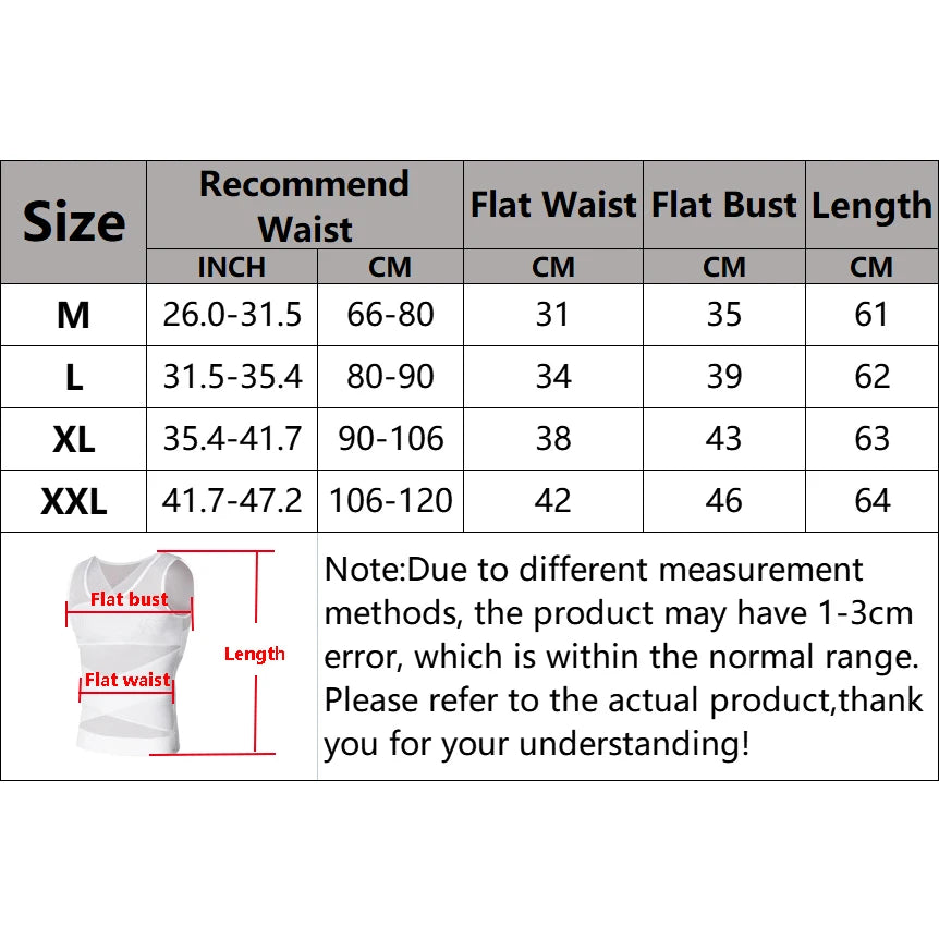 FlatCore™ Men’s Compression Vest & Chest Shaper