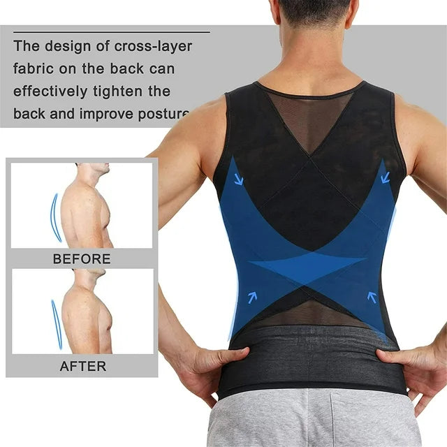 FlatCore™ Men’s Compression Vest & Chest Shaper